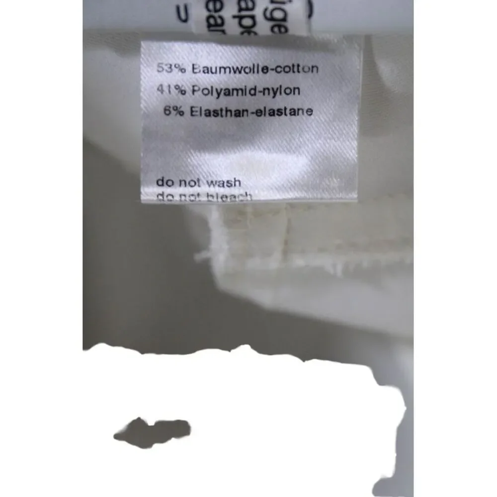 Akris Womens Tapered Leg Pleated Side Zip Dress Pants White Size 4 US - Picture 4 of 6